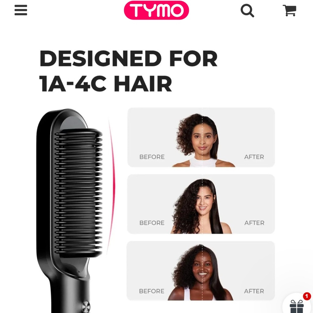 TYMO RING Hair Staightening Comb + accessories.
NWOT. Excellent condition. - Picture 11 of 16